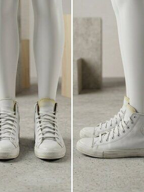 Converse Chuck Taylor All Star Leather Shoes White Size 7.5 US